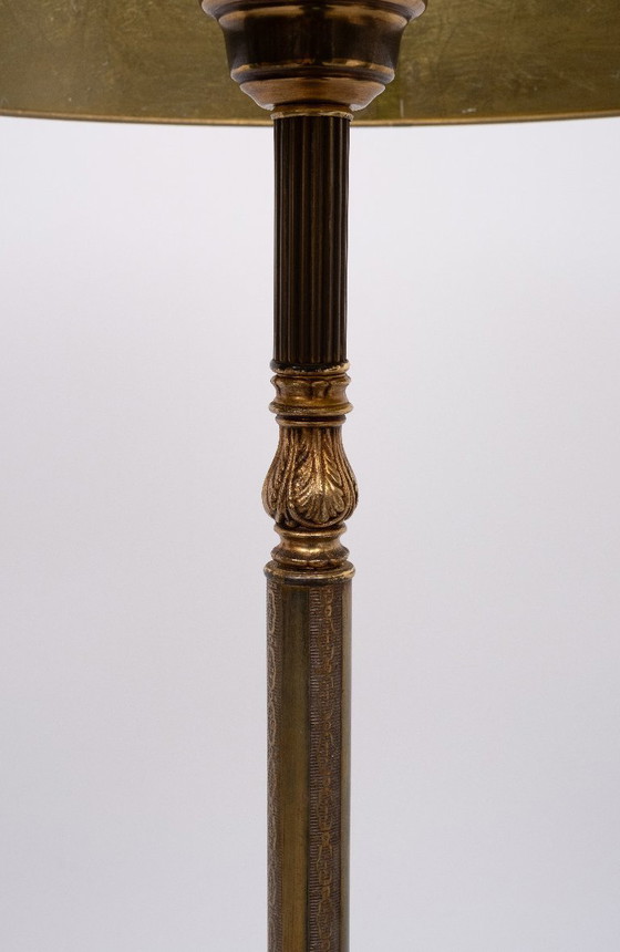 Image 1 of Deknudt Onyx Floor lamp side Table 1970s Belgium