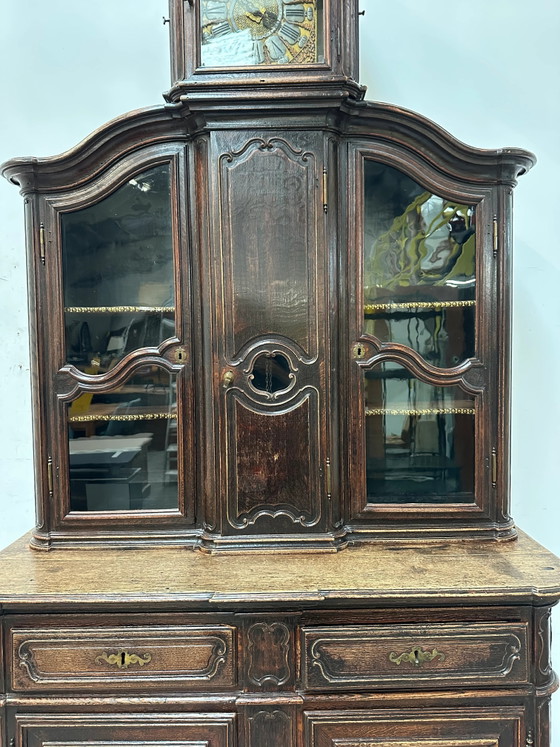Armario francés antiguo con reloj – Vitrinas, Wood, Glass (photo 5 of 9)