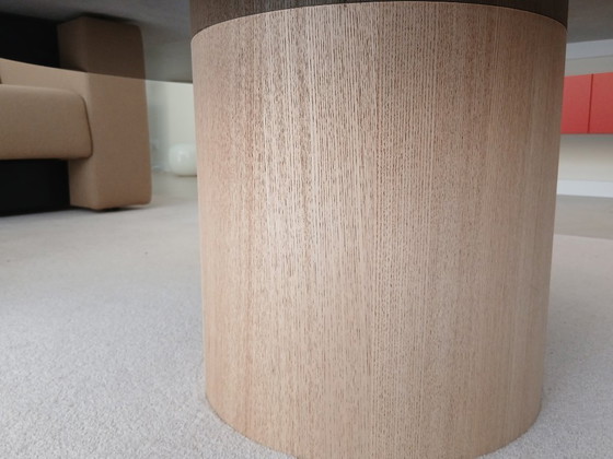 Image 1 of Side table with frosted glass tabletop 80 cm