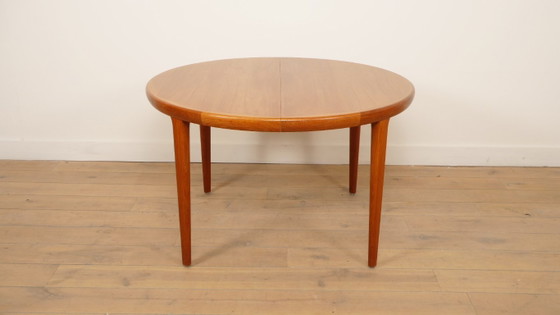 Image 1 of Tavolo da pranzo rotondo vintage | Teak | Allungabile | 120 - 220 cm