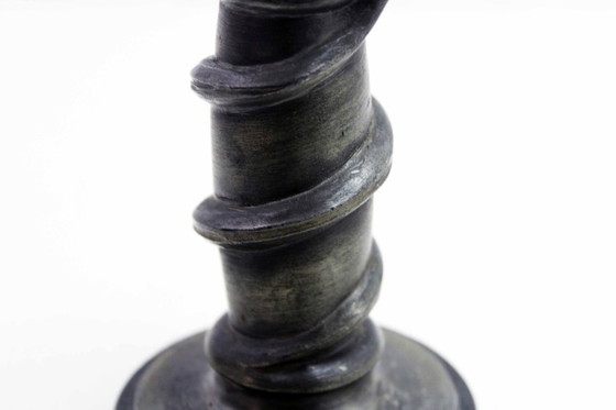 Image 1 of Schlangenleuchter aus Zinn im Jugendstil von J. Buchs, frühes 20. Jahrhundert