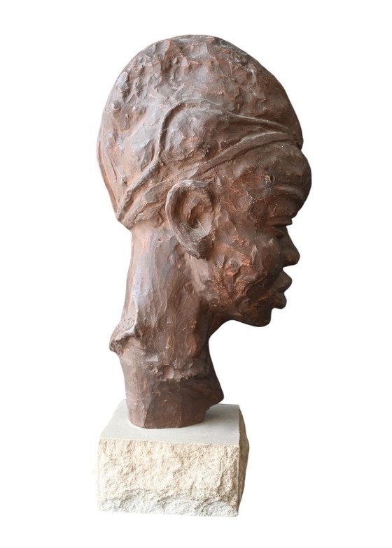 Image 1 of Paul Sersté (1910-2000) Terracotta Bust Africanist