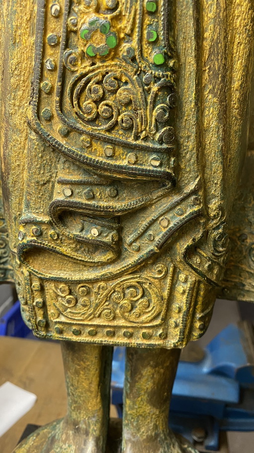 Wooden Buddha statue