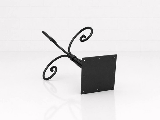 Image 1 of Decorative cast iron base with sculpturally curved underframe