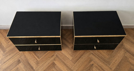 Paire de Chevets Maison Roméo Paris par Jean-Claude Mahey, Années 1970 – Tables de nuit, Wood (photo 2 of 6)