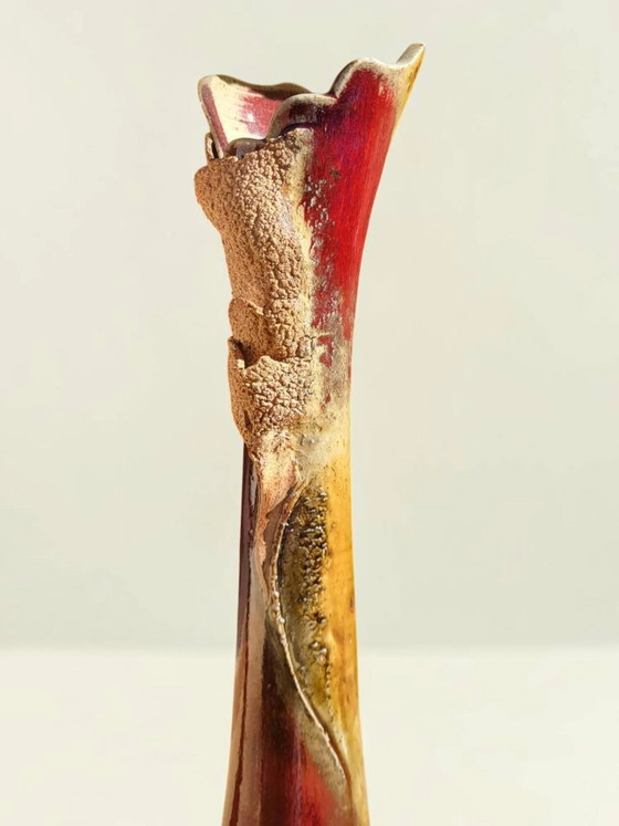 Glazed stoneware single-flower vase, signed Potelune, La Borne. – Porcelain (photo 6 of 9)