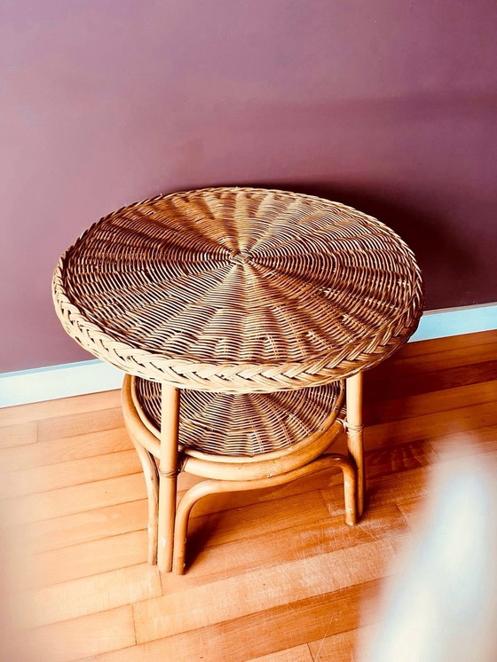 Image 1 of 💛Vintage rattan side table💛