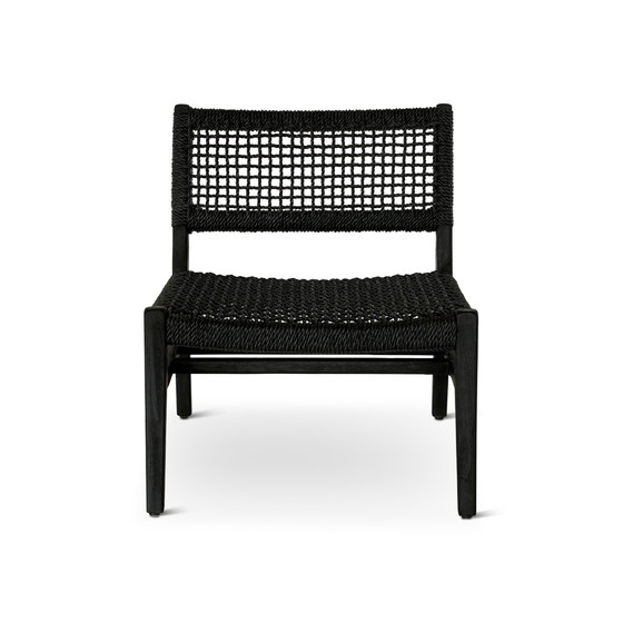 Image 1 of Castle Line Teak Black lounge chair (set of 2) with side table