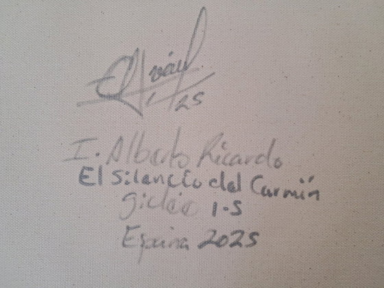 Image 1 of Alberto RICARDO - El silencio del Carmin - Artist canvas
