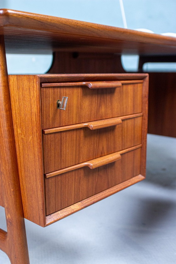 Image 1 of Omann Jun Model 75 Desk Teak Vintage Mid Century Danish