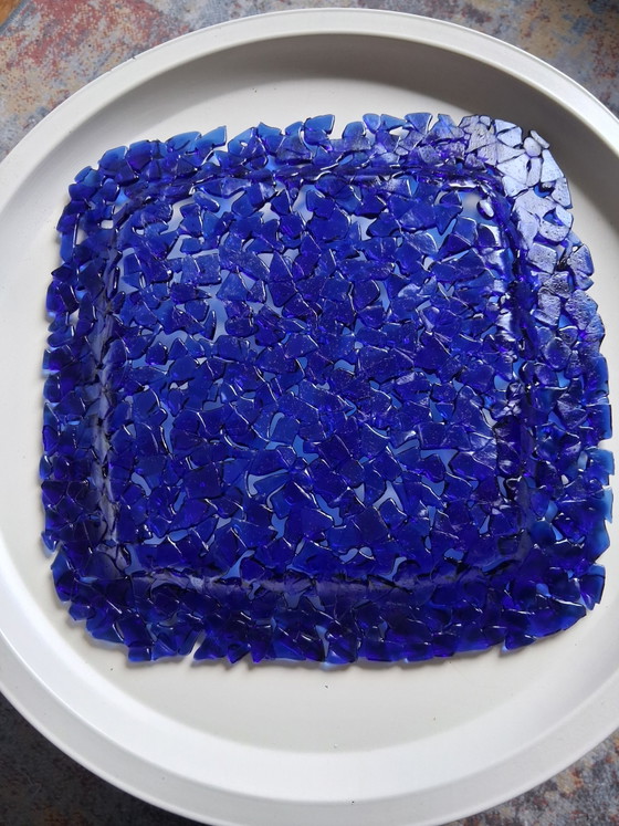 Ciotola Oggetto in Vetro Fuso Fatto a Mano da Artista di Eindhoven, 30x30 cm – Arte in vetro, Glass (photo 6 of 6)
