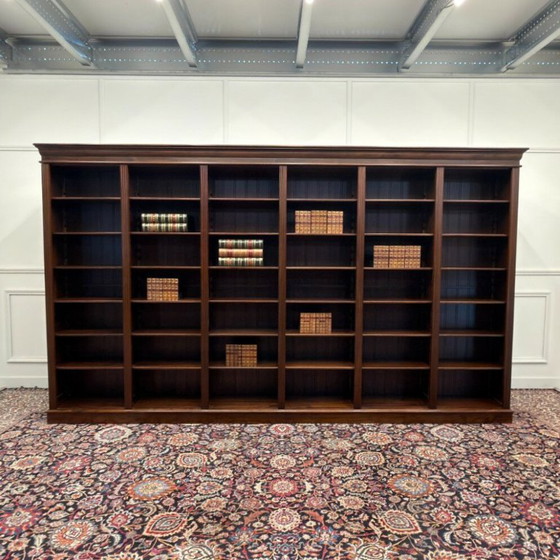 Large Classic English Open Bookcase – Wood (photo 2 of 13)