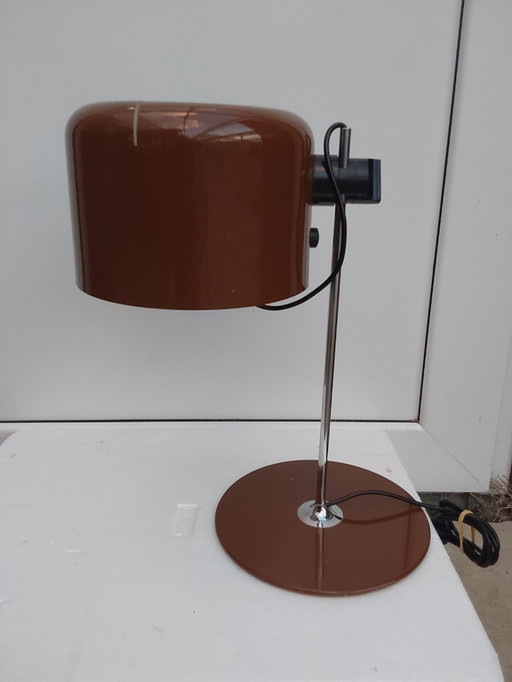 Coupe Joe Colombo 1st edition chocolate brown table lamp O-Luce