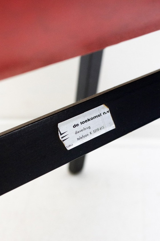 Image 1 of Silla Stako roja de los años 50 de la fábrica de muebles 'De Toekomst'