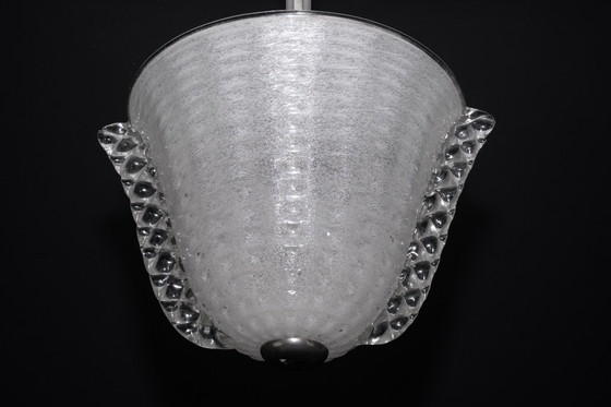 Image 1 of Rara araña Art Deco Ercole Barovier en cristal Pulegoso Murano. Italia 1940s