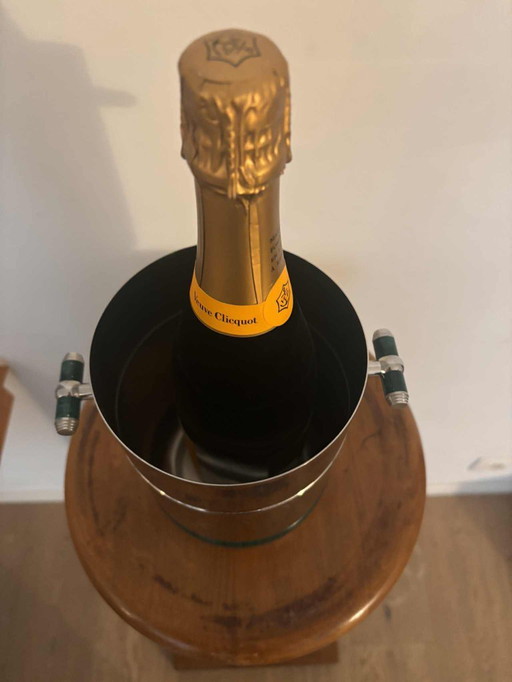 Secchiello per il ghiaccio vintage Jean Couzon: secchiello per il ghiaccio francese in acciaio inossidabile per vino e champagne
