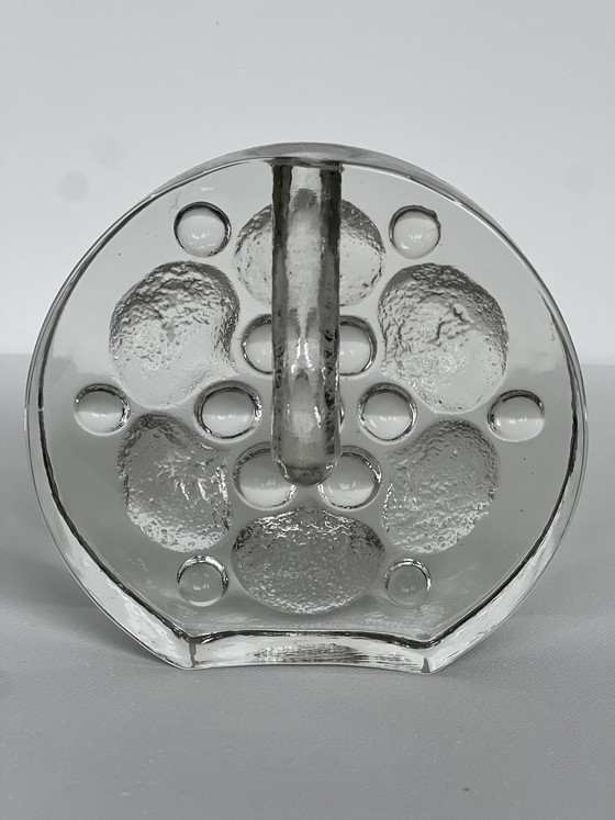 Image 1 of Design solifleur vase candlestick Walther glass Heiner Düsterhaus 