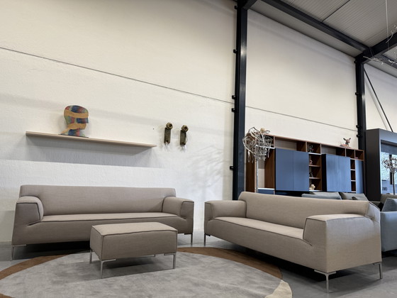 Image 1 of Design on Stock Bloq Sofa set 3 & 2.5 Seater with Footstool Ploughwool 78