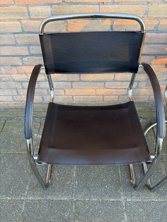 Image 1 of 4 chaises italiennes vintage à structure tubulaire, années 70/80