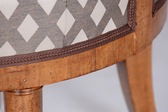 Restored Biedermeier Armchair, Cherry Tree, Upholstery, Austria, 1820s – Textile, Wood (photo 6 of 10)