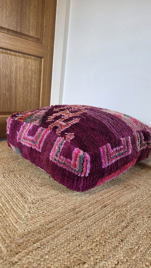 Moroccan pouf, bohemian soft floor cushion