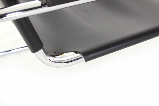 Image 1 of 1A Restored, Early Edition Marcel Breuer B35 / S35L Lounge Chair / Cantilever Chair for Thonet, Leather and Chrome, 1 of 2