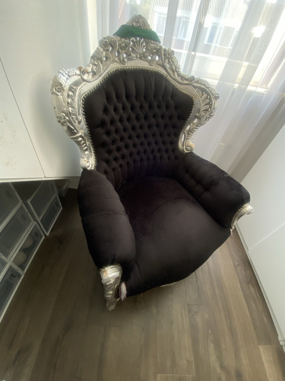 Baroque Armchair Silver – Other (photo 9 of 12)