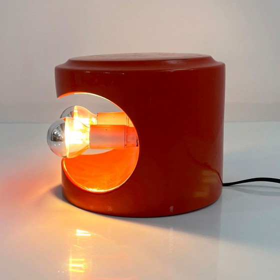 Red Stacking Ceramic Table Lamp From Perdomello 70 Italy, 1970s (photo 3 of 7)