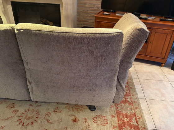 Two-seater sofa in taupe fabric, Edra, 2 seaters, Textile, Modern (photo 4 of 9)