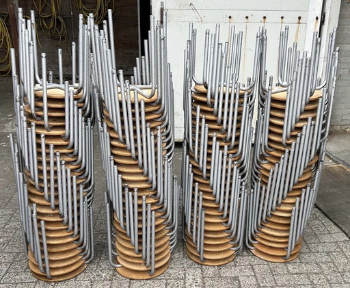 Batch of 92 plywood stools '70