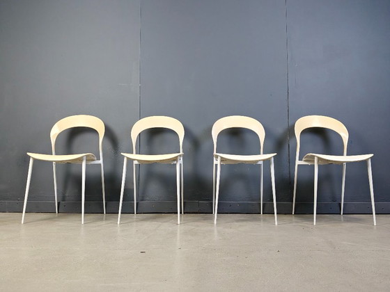 Image 1 of Chaises de salle à manger vintage par Calligaris, 1980 - ensemble de 4