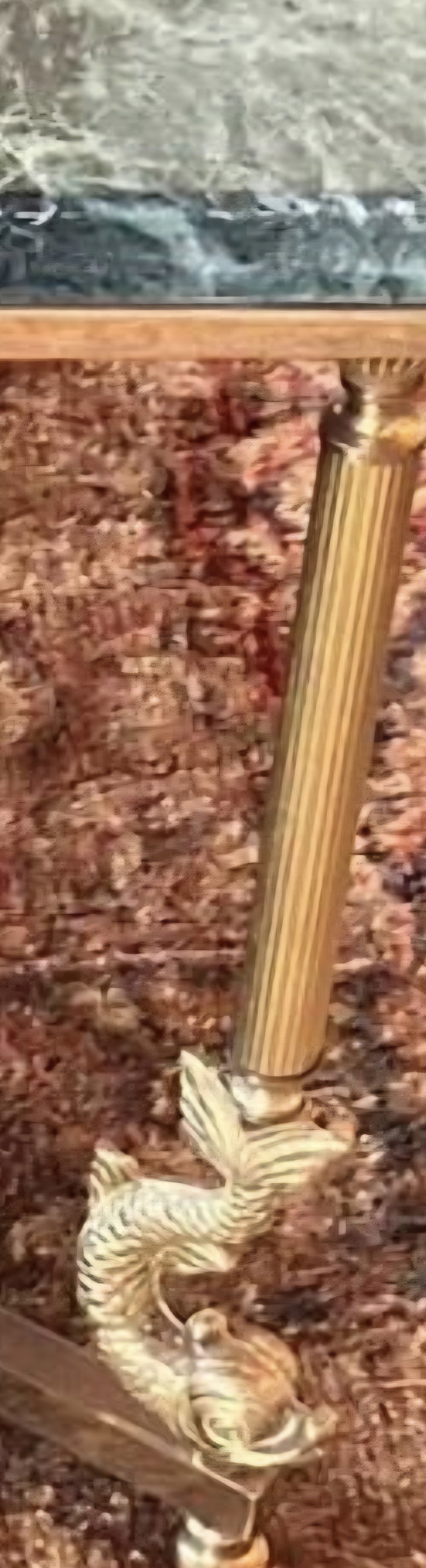 Image 1 of Vintage Verdi Alpi marble/brass coffee table '70