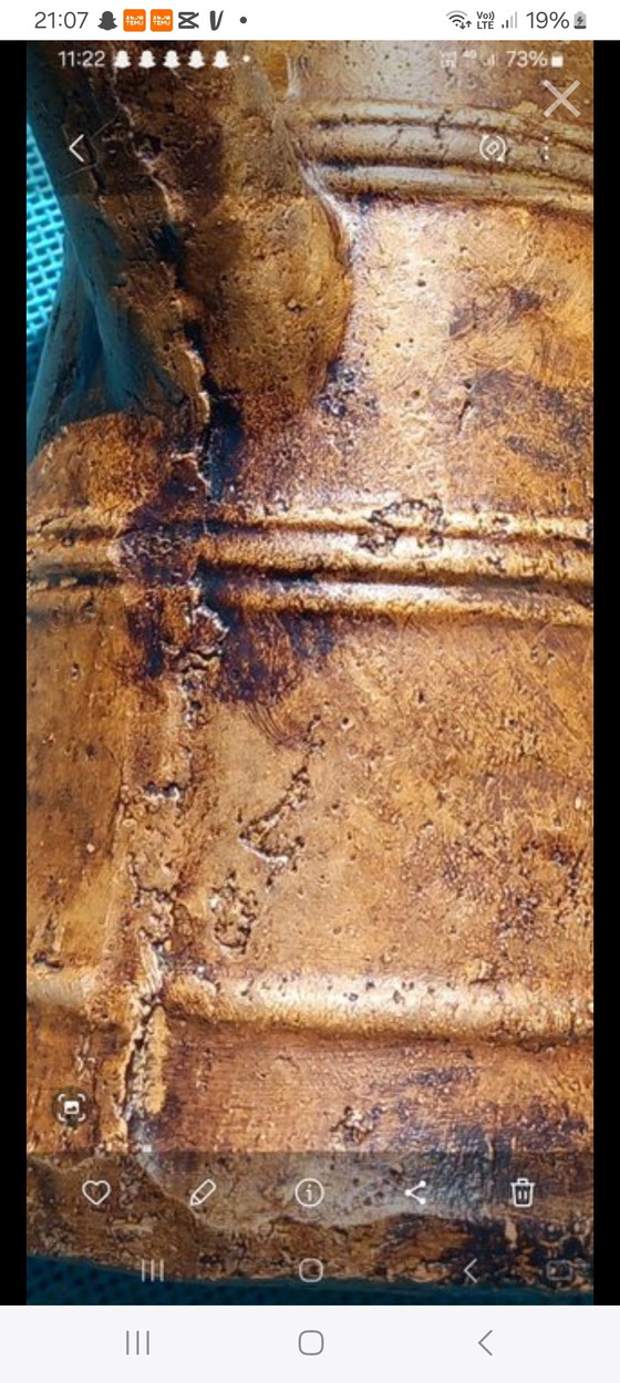 Image 1 of Monastic Reserve Pitcher, Spain, 19th Century - Institutional Markings J.M."