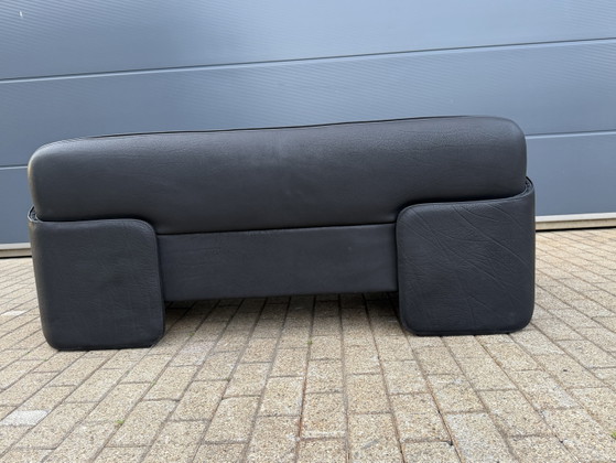 Image 1 of De Sede DS-125 3-Sitzer Schwarzes Büffelleder Hals 5mm WIE NEU!