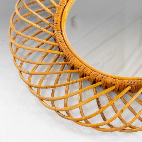 Image 1 of 1x Specchio in bambù Sunburst Mid-Century Modern, Franco Albini, Italia anni '60