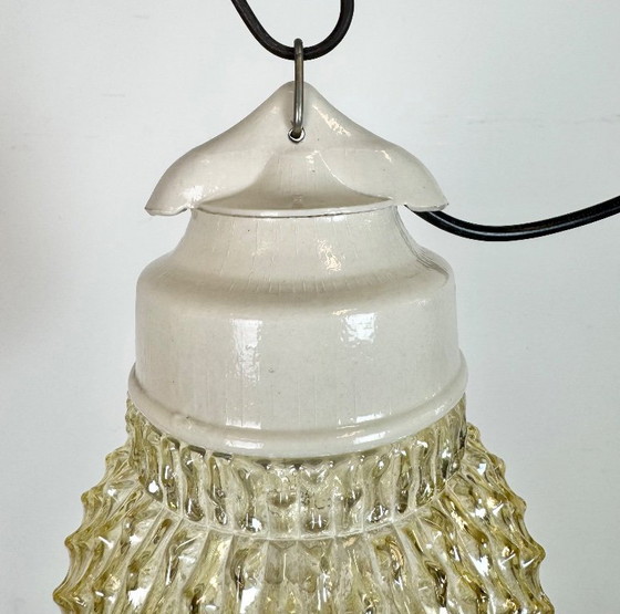 Image 1 of Vintage witte porseleinen hanglamp, jaren 70