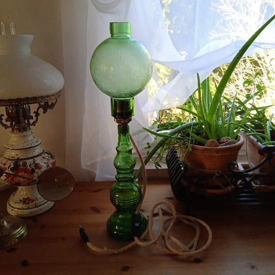 Image 1 of Cevin-Lampe aus grünem Glas in Murano Stil lamp in green glas