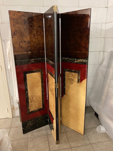 Image 1 of Paravento dipinto in lacca