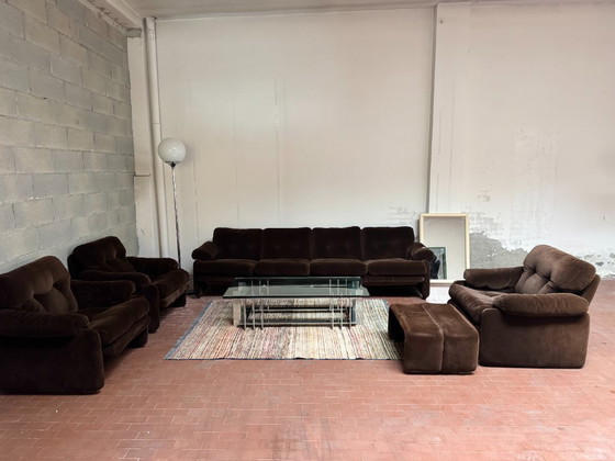 Image 1 of Mesa de centro Saporiti, cristal y cromo, años 70