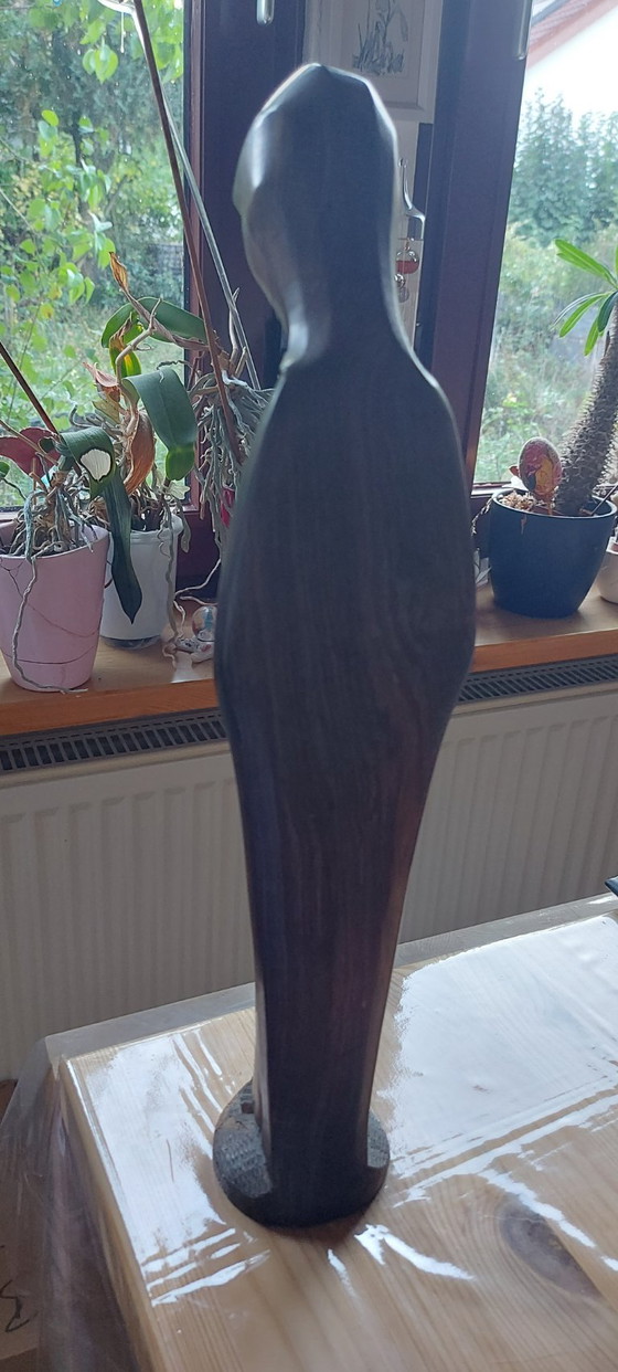 Scultura in Legno Vintage – Madonna africana stilizzata in ebano massiccio (41 cm) – Sculture, Wood (photo 5 of 5)