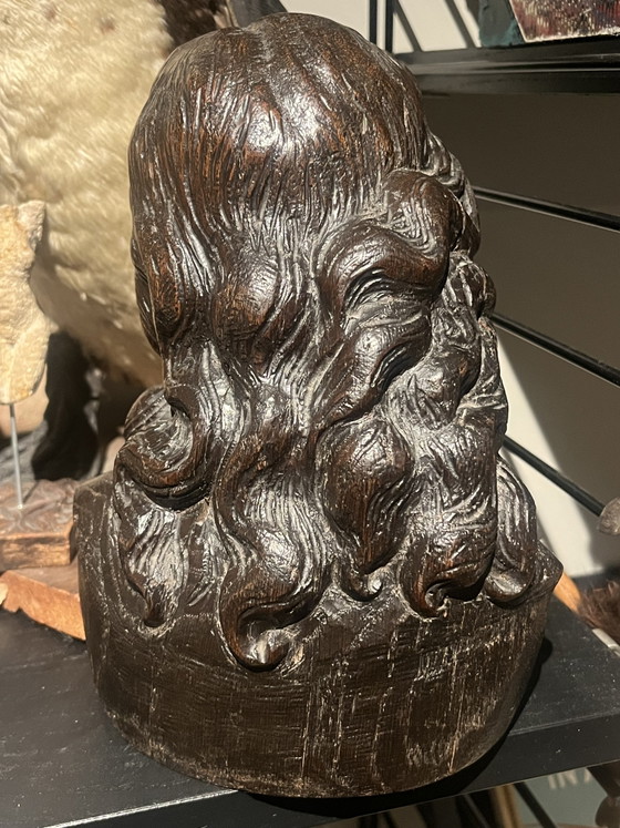 Image 1 of Museum-quality 18th-Century Oak Bust of Christ (c. 1725) | Ecclesiastical Masterpiece
