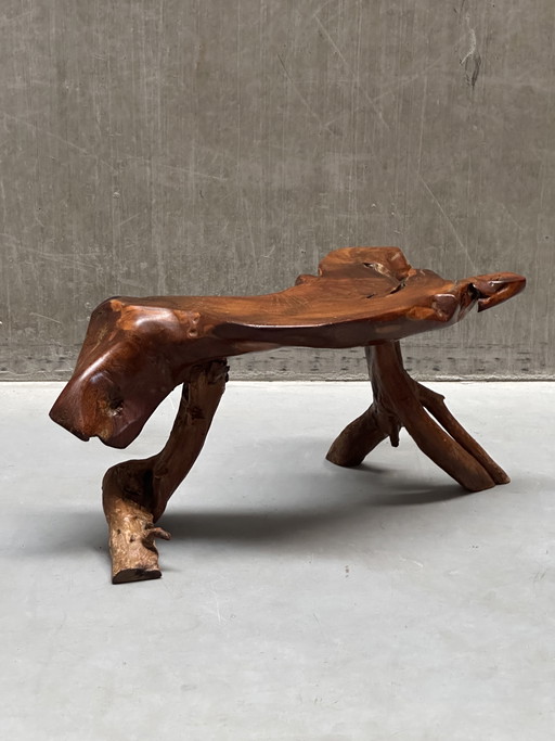 Vintage brutalist wabi-sabi coffee table