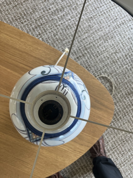 Image 1 of Originele Schemerlamp Met Makkum Aardewerkvoet