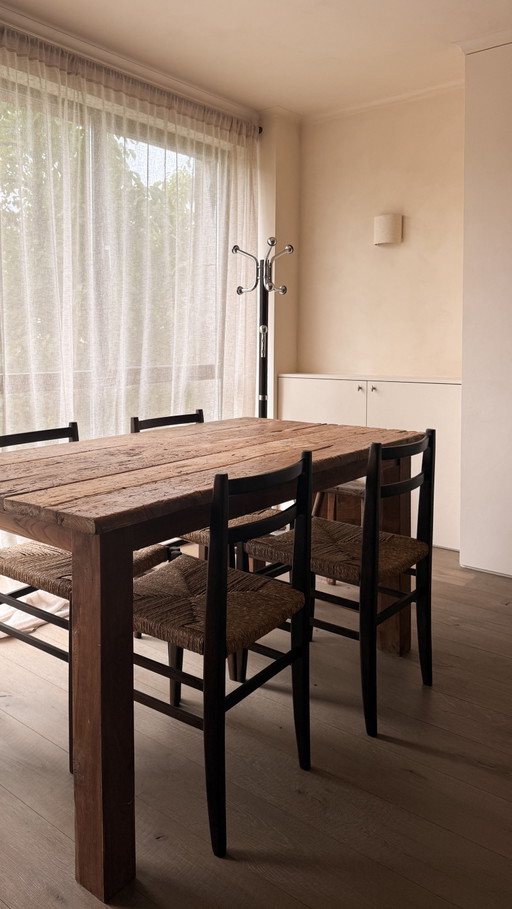 Antique Style Solid Wood Table With Rustic Chinese/Asian Character – eettafels