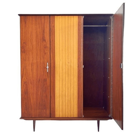 Image 1 of Vintage mid-century duotone deens design kledingkast 1960's