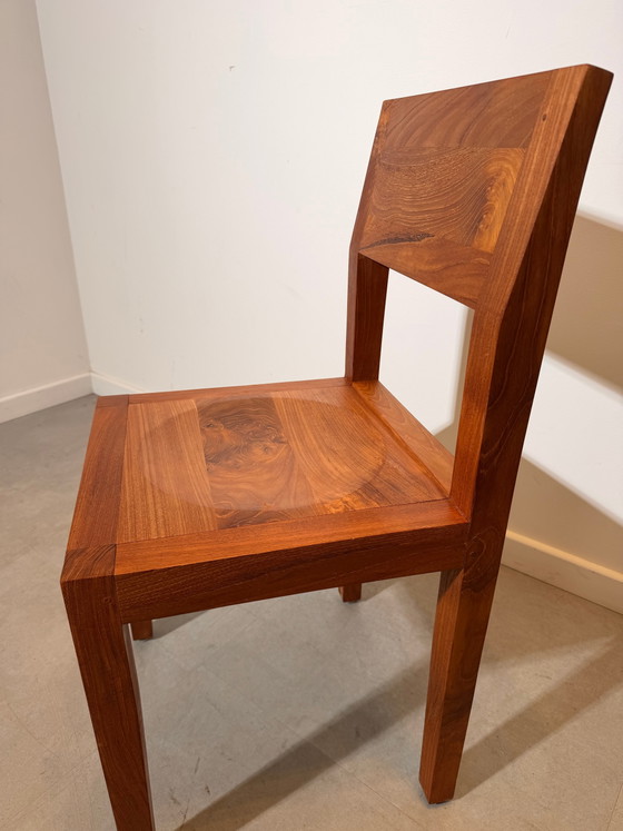 Solid Teak Dining Chairs – Set of 6 (photo 4 of 6)