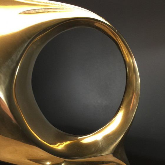 Modernist Sculptural Table Lamp, 1960 – Bronze, Metal, Design (photo 9 of 17)