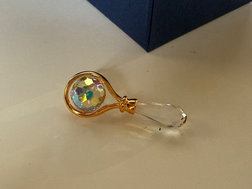 Swarovski crystal memories miniature baby's rattle 