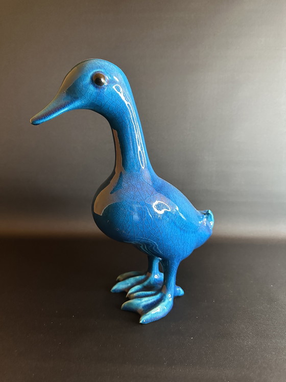 Image 1 of Art Deco keramische eend van George Cassin, Frankrijk ca. 1950 – gesigneerd