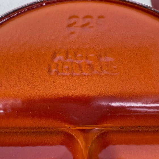 Image 1 of Dru enamel orange brown 3-compartment dish